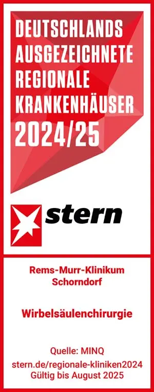 Stern Siegel Regionale Krankenhäuser 2024/25 - Wirbelsäulenchirurgie RMK Schorndorf